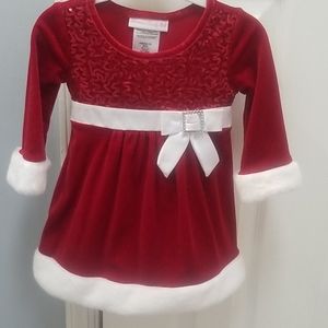 12mo Santa Bonnie Baby Christmas Dress